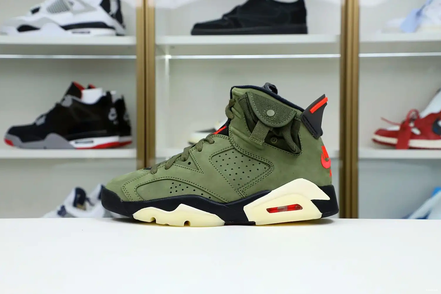 Kimikick TRAVIS RETRO JORDAN AIR X 6 SCOTT 'OLIVE' 0422